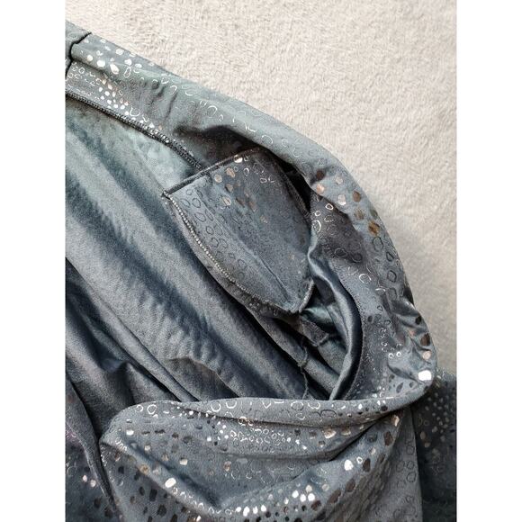 Vintage Ste Jan Marie Blazer Women's S Silver Metallic Snake Print Shoulder Pads - Picture 9 of 10